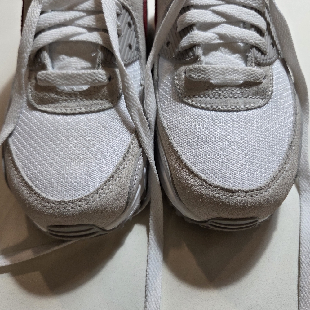 Nike Air Max White, Red And Gray Sneakers - Women's 8.5 / Youth 7 - Picture 7 of 8